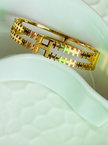 Glittery H bangle