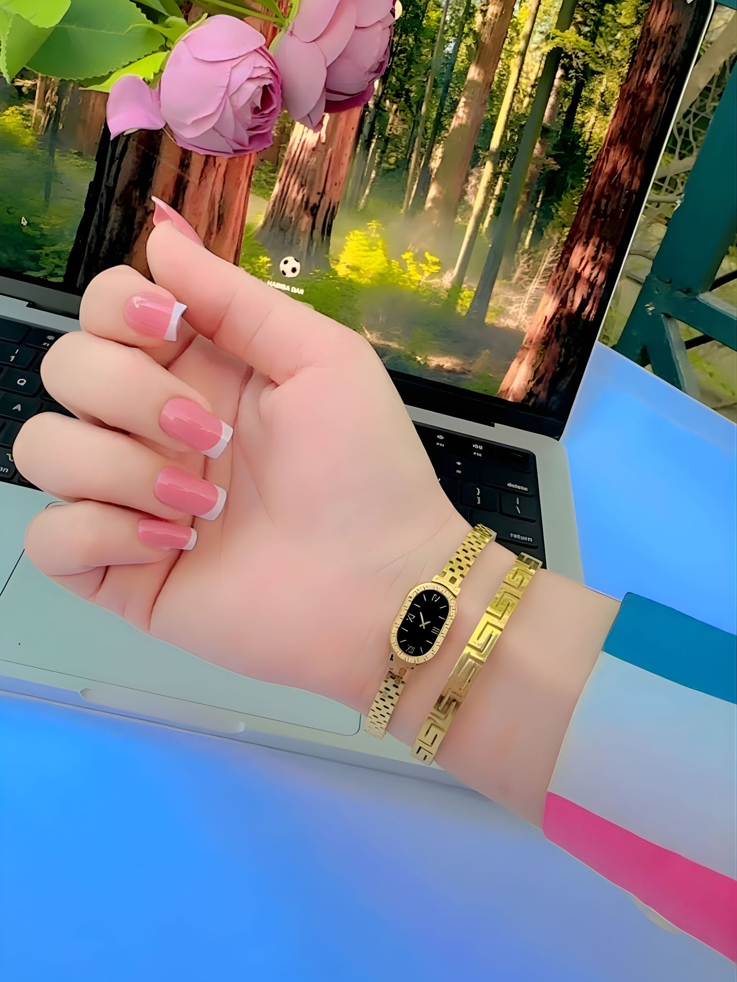 Bangles pair (Clock & Versace)