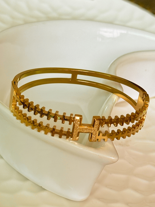 Glittery H bangle