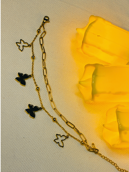 Butterfly charm bracelet