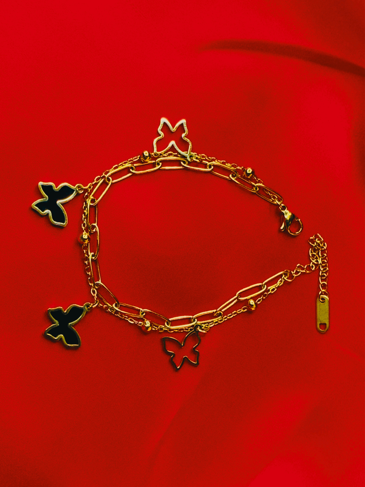 Butterfly charm bracelet