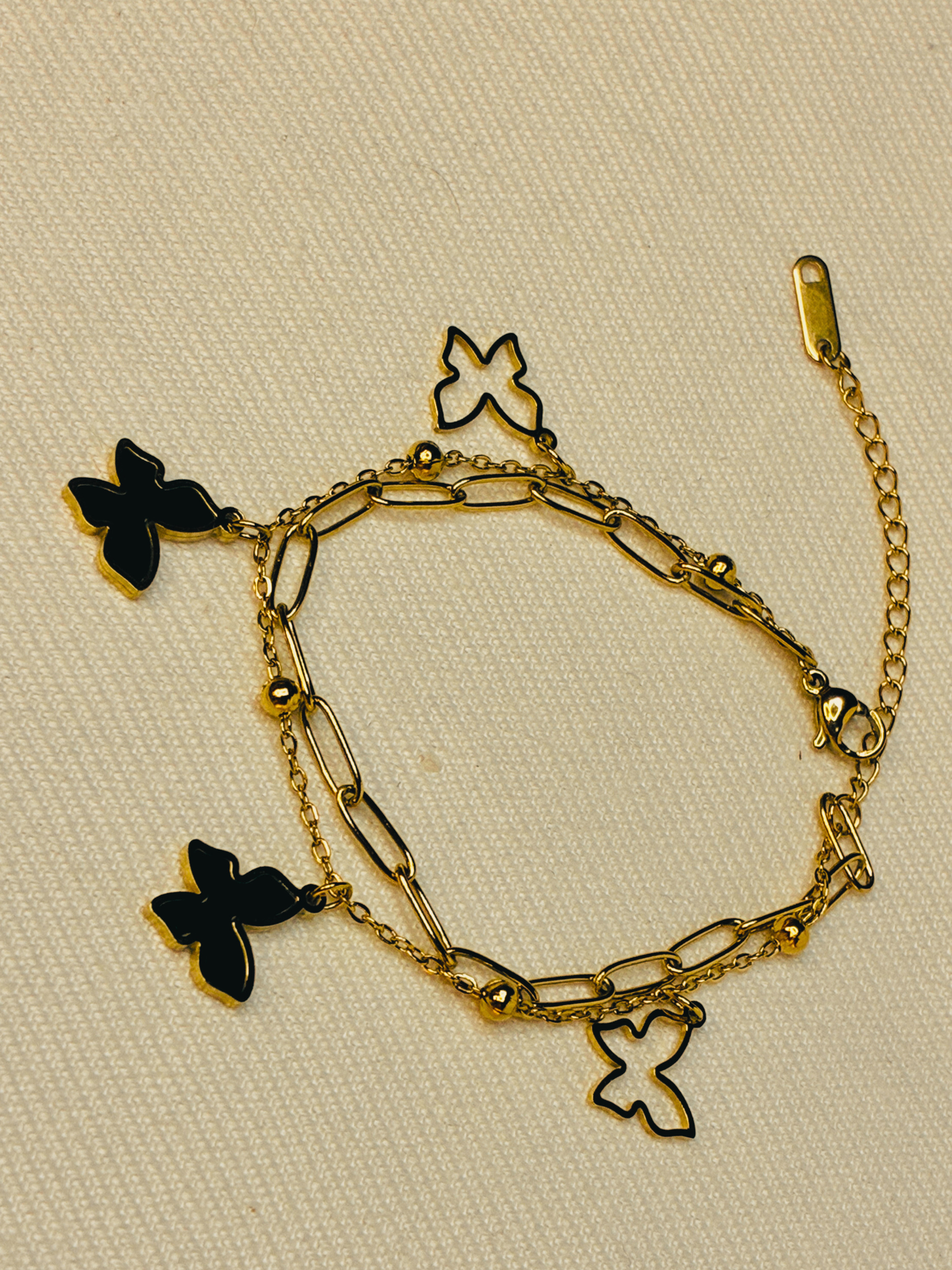 Butterfly charm bracelet