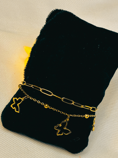 Butterfly charm bracelet