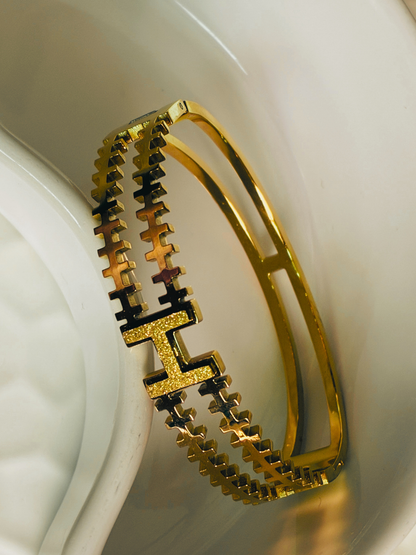 Glittery H bangle