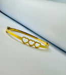 Triple holo heart bangle