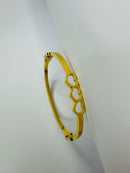 Triple holo heart bangle