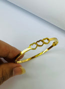 Triple holo heart bangle