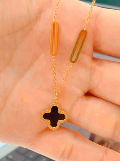 Black clover pendent